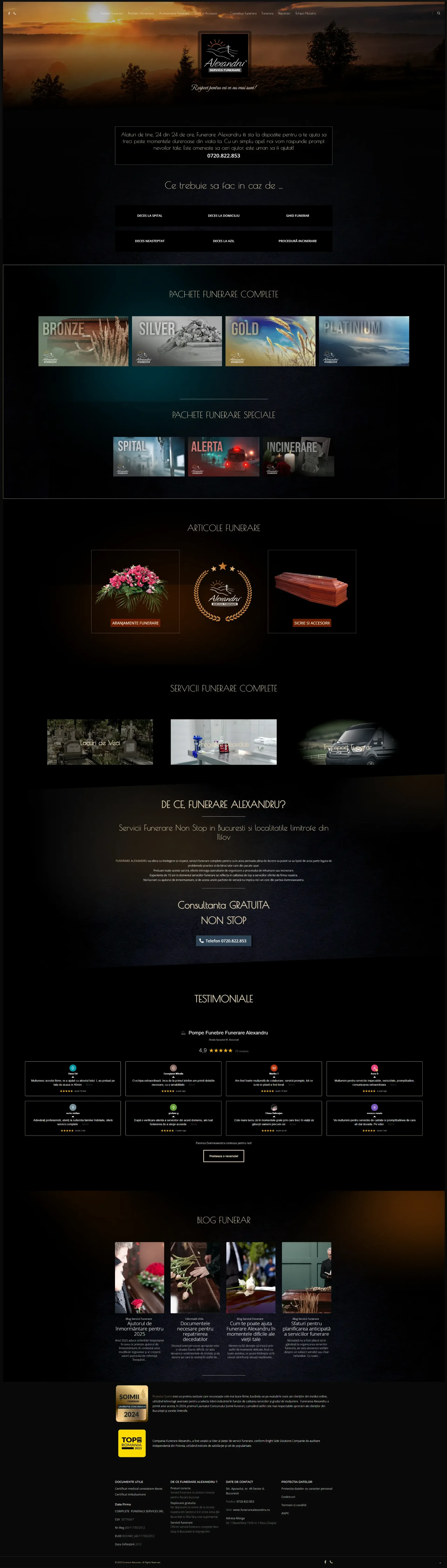 Realizare Website Prezentare Funerare ALEXANDRU