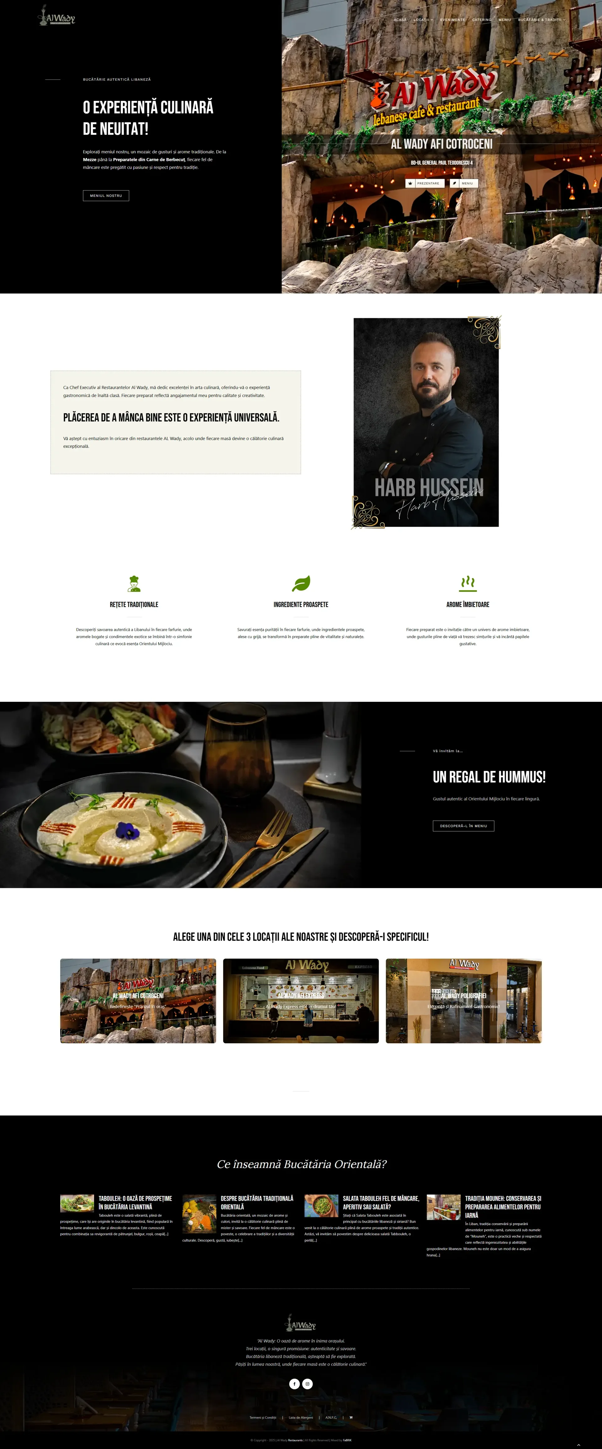 Realizare Website Prezentare Restaurantele
Al WADY